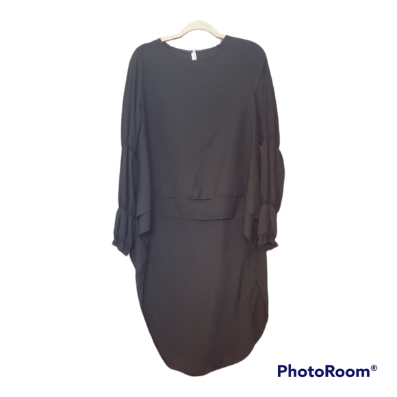 Black chiffon high low top - Picture 1 of 5